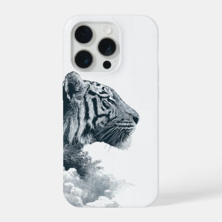 Engraved Tiger Profile Mystic Forest