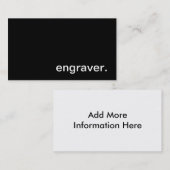 Engraver Visitekaartje (Voorkant / Achterkant)