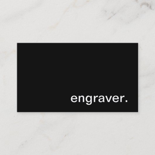 Engraver Visitekaartje (Voorkant)