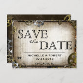 Engrenages Steampunk Victorien Carte Postale de ra (Devant / Derrière)