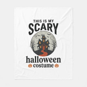 Engstigend Halloween-kostenuum Herenhuis Vectoront Fleece Deken