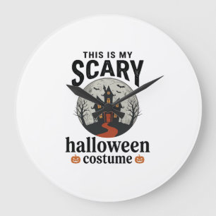 Engstigend Halloween-kostenuum Herenhuis Vectoront Grote Klok
