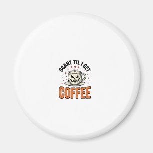 Engwekkend tot koffie Vintage Halloween koffie shi Magneet