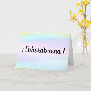 Enhorabuena Spaanse Waterverf van felicitaties Kaart