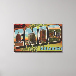 Enid, OklahomaLarge Letter ScenesEnid, OK Canvas Afdruk