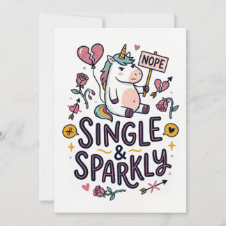 Enige en Fonkelende Eenhoorn Grappige Wenskaart Feestdagenkaart