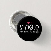 Enige en Klaar aan Eenvoudige Valentijn | Pin-Butt Ronde Button 3,2 Cm (Voorkant /achterkant)