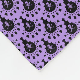 ENIGE KLEUR! Lace Black Ground Fleece Deken