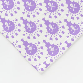 ENIGE KLEUR! Lace White Fleece Deken