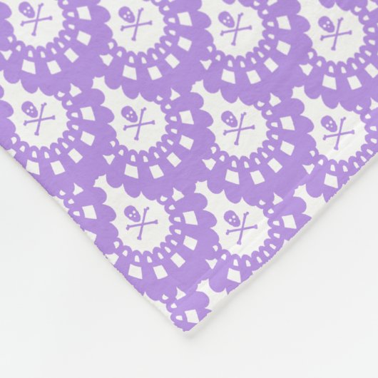 ENIGE KLEUR! Lace White Ground Fleece Deken (Hoek)