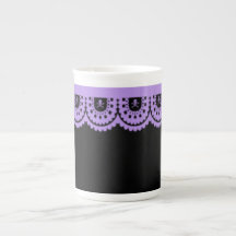 ENIGE KLEUR! Skull Lace Tea Cup