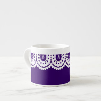 ENIGE KLEUR! White Skull Lace Small Tea Cup Espresso Kop