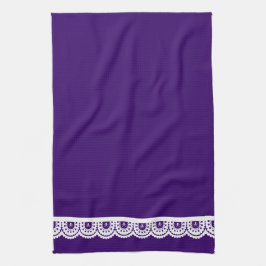 ENIGE KLEUR! White Skull Lace Tea Towel Theedoek