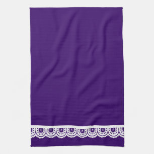 ENIGE KLEUR! White Skull Lace Tea Towel Theedoek