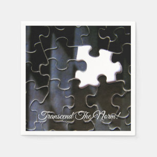 Enige ontbrekende puzzelstukje Dichte Foto Servet