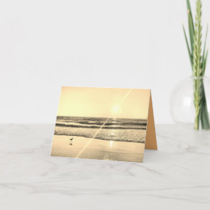 Enige Vogel en Straal van Hoop Kaart in Sepia