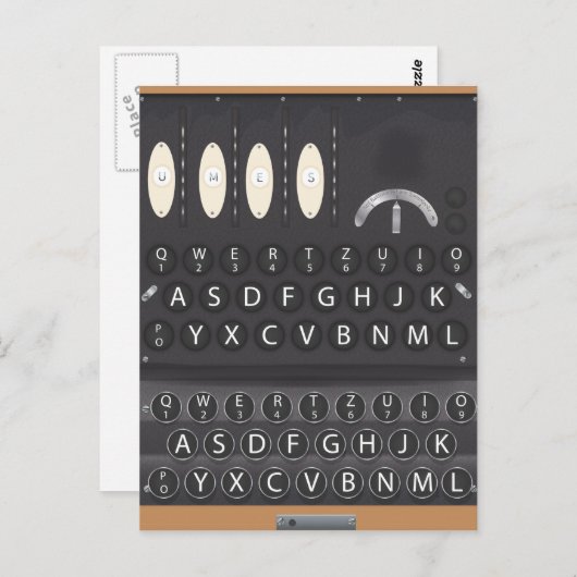 Enigma Machine Briefkaart (Voorkant / Achterkant)