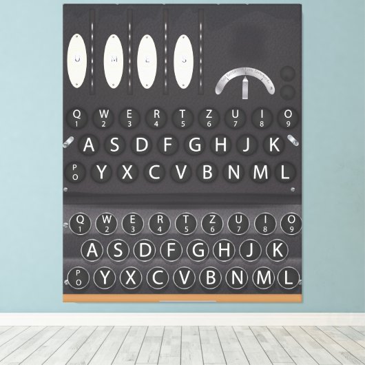 Enigma Machine Canvas Afdruk (Insitu (Houten vloer))
