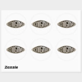 Enigma wwii code breaker logo ronde sticker (Vel)