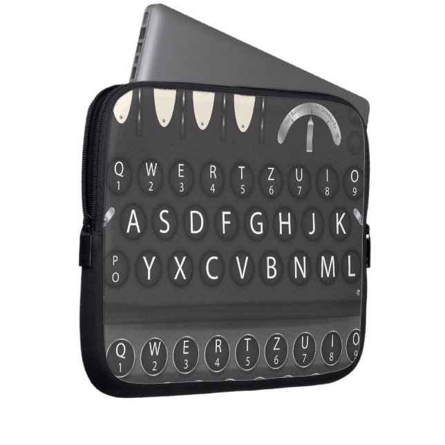Enigmamachine Laptop Sleeve (Voorkant Rechts)