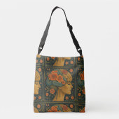 Enigmatic Floral Vrouw Brain Crossbody Tas (Achterkant)