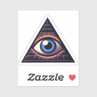 Enigmatische Illuminati Eye Triangle Sticker