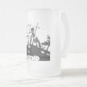 Enigszins een legende matglas bierpul (Voorkant rechts)