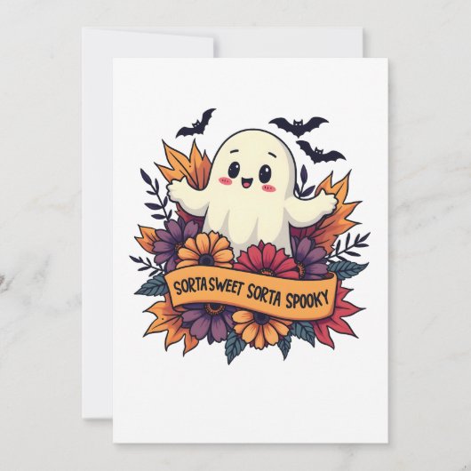 Enigszins zoete, enigszins griezelige Halloween-ge Bedankkaart (Voorkant)