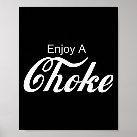 Enjoy A Choke Funny Jiu Jitsu Mma Poster (Voorkant)