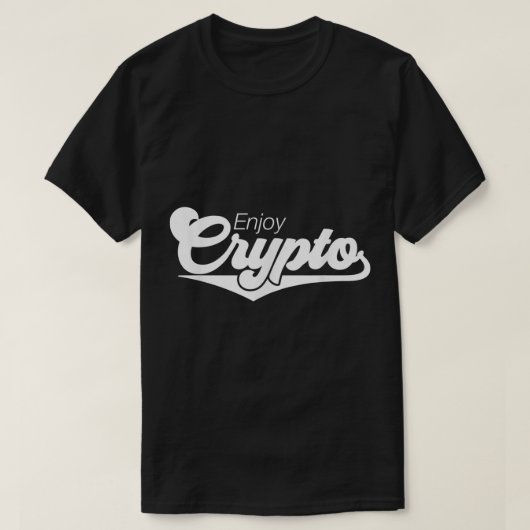 Enjoy Crypto Minimalist Design T-shirt (Design voorkant)