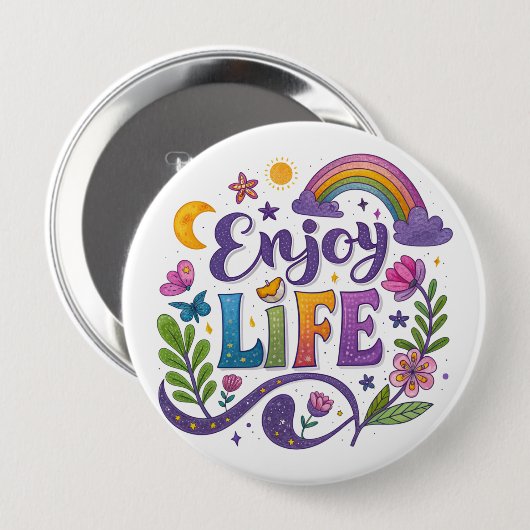 "Enjoy Life" Button (Voorkant /achterkant)
