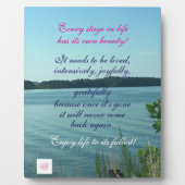 Enjoy Life, Tabletop Plaque with Easel (Devant)