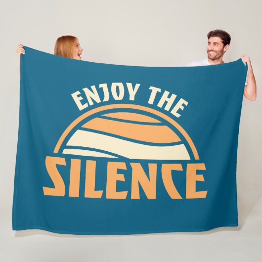 Enjoy The Silence Quote Peace Quiet Introvert Fun Fleece Deken (In situ)
