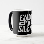 Enjoy The Silence Quote Peace Quiet Introvert Peac Magische Mok (Voorkant links)