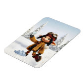 Enjoying A Snow Day Magneet (Linkerzijde)