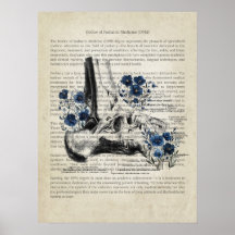 Enkel Anatomie met Blauw Bloemaccent
