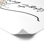 Enkel Breathe Dandelion Butterflies Poster (Hoek)