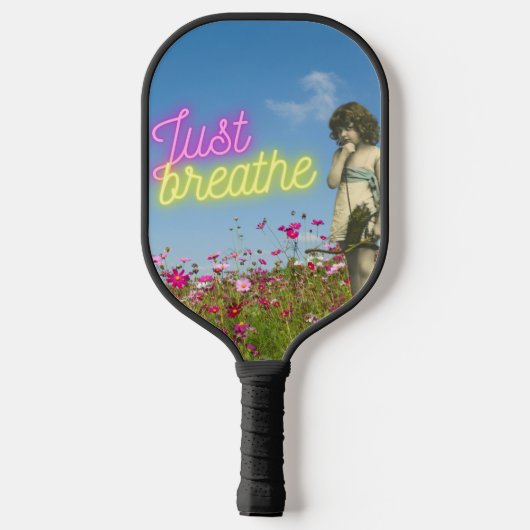 Enkel de Engel verbreken veranderde Kunst Pickleball Paddle (Achterkant)