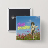 Enkel de Engel verbreken veranderde Kunst Vierkante Button 5,1 Cm (Voorkant /achterkant)