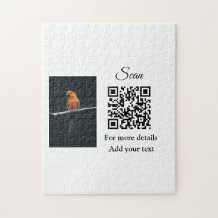 Enkel dier name details QR code add text foto Legpuzzel