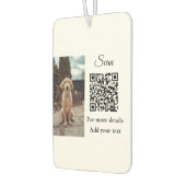 Enkel dier name details QR code add text foto Luchtverfrisser (Links)