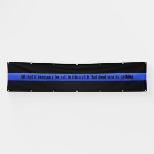 Enkel een grote dun blauwe lijn die nodig is spandoek