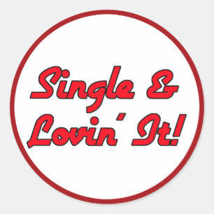 Enkel en liefdevol. ronde sticker