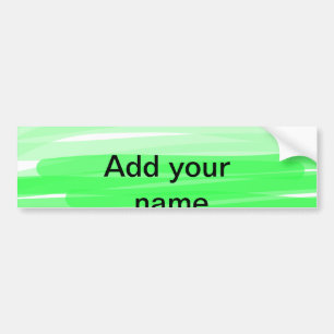 Enkel green shade add name text logo thro bumpersticker