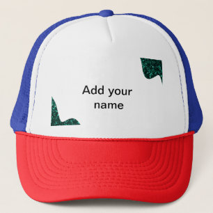 Enkel green shade add name text logo thro trucker pet