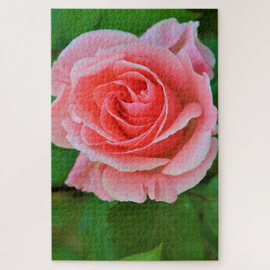 Enkel grote roze roze dicht legpuzzel
