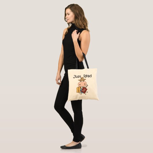 Enkel lees tote bag (Voorkant (model))