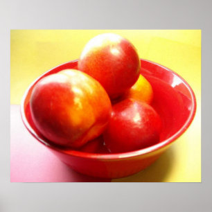 Enkel nectarines/vruchten poster