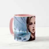 Enkel. tekenontwerp met animatie mok (Voorkant links)