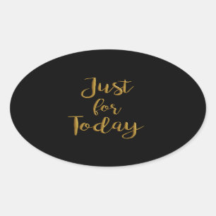 Enkel voor gouden prijsopgave AA NA 12 stappen her Ovale Sticker